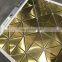 48x 48mm New product Golden Metal Mosaic Wall Panels for Home Background Wall Decoration