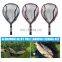 Folding  Net Outdoor Fishing Brail Blue Soft Rubber Material Landing Net Eva Handle Fishing Nets Telescoping Foldable