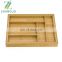 Expandable Bamboo Kitchen Storage Organizer with 8 compartments