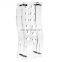 6 Slots Wall Mounted Clear Acrylic Curved Design Dry Erase Marker & Eraser Holder Organizer Rack