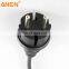 Europe Power Plug CEE7/17 IP44 Waterproof Straight Plug EU Germany CE VDE Power Cord Plug