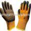 15G Orange Nylon Spandex Micro Foam Nitrile Dots Palm Carpenter Garden Work Gloves