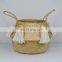 Seagrass Belly Basket, Basket With Tassels Planter Pot, Best Seller Woven Plant Holder Wholesale
