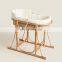 High Quality Wicker Baby moses basket with a natural Rattan and Seagrass cradle Baby shower gift Wholesale