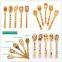 Christmas bamboo cooking utensils burned/ Wholesale cooking spoon sets engraved