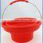 Hot Selling Silicone Folding Bucket Foldaway Bucket