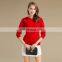 Bulk Wholesale New Designs Pullover For Ladies Sweater Red Color Crew Neck Woolen Sweater