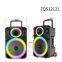 SING-E ZQS12121 12 Inch Portable Trolley Subwoofer Speaker With Colorful RGB Lights 60W Deep Bass Support Dual Wireless Mic