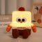 Cute Chocolate Night Light Home bedside sleeping night light with USB charging silicone tapping night light