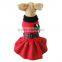 High Collar Large Skirt Dog Wool Coat fit for Spring Autumn and Winter