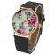 FT1432 High Quality Stainless Steel Case Back Floral Analog Fashion Watch