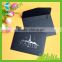 Elegant high quality paperboard pocket black envelope with silver foil hot stamping