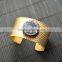 LFD-B0040 Gold Plated Pave Rhinestone Crystal Natural Drusy Agate Geode Druzy Gemstone Cuff Bangle Bracelets
