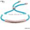 Pink Leather Gold Plated Stainless Steel Metal Monica Vinader Bracelet Fashion Trendy Jewelry Women Friendship Bracelet