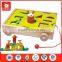 Top Bright Teaching EN71 and ASTM Leaves Block Wagon Educational Wooden Toys Sensory Folds High Toys Manufactured in Wenzhou