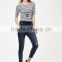 Latest New Arrival Rosie Jeans Classic Ladies Low Waist Medium Light Blue Denim Stretch Skinny Jeans