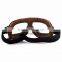 BJ-GT-009 Adjustable Headband Clear Lens Leather Goggles Motocross