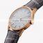 PVD Rosegold stainless steel case water resistant 5ATM leather sapphire lense luxury watch