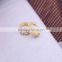 Fashion Cheap Jewelry Gold Plated Rhinestone Wave Hoop Earrings YiWu Factory Latest Design 2016