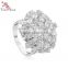 Luxury Floral AAA Clear Cubic ZIrcon Elegant Bowknot Wedding Ring for Women