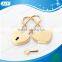 Gold big heart padlock for lover