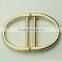 High quality zinc alloy shiny plating metal d shape buckle clasp 38mm wide