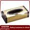 Customerized square leather tissue box for sale