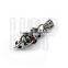 Best selling fashion vintage stainless steel red crystal antique silver skull pendant