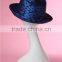 New Woman Church Derby Wedding Vintage satin Royal Blue Dress Hat