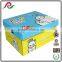 Carton box with plastic handle Folding box with yellow printing