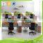 2016 new 2 person desk furniture workstation teak wood tabletop side cabinet storage