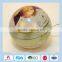 Ball Shape Tin Christmas Decoration Boxes with Angle Baby Pattern