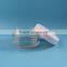 50g 50ml empty clear thick PET plastic cream jar container with white screw cap