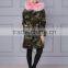 Latest Baby Pink Real Raccoon Fur Hood Faux Fur Lining Parka Wholesale