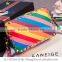 Chic rainbow messenger bag small rectangular shoulder bag with gold cutnail adjustable shoulder strap