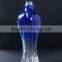 wholesale 450ml blue glass wine bottle /vodka glass bottle/ whisky bottle/rum bottle