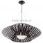 11.20-3 a white glass diffuser otherworldly large Planet Chrome and Black Pendant Chandelier