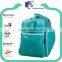 Sky blue women men leather duffle travel bag