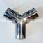 316 Sanitary Polished Stainless Steel Short Tee