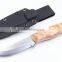 OEM fixed blade knife with D2 blade and white shadow wood handle