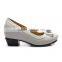 white woman cow leather dress shoes