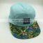Customize cotton twill flat brim 5 panel snapback cap