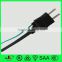 PSE approval grounded male rohs 2 pin top quality power cord plug Japan wire enamel insulating varnish