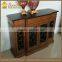 Home Wooden 4-Door Scroll Console Table with Sideboard