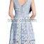 Women's Vogue Lace V-neck Chic Cocktail Party Sleeveless Dress