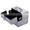 Soozier Professional Mirrored Makeup Artist Cosmetic Travel Mini Case with Pull-Out Trays - Silver