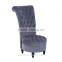 HomCom 45" Tufted High Back Flannelette Accent Chair - Gray