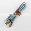 High Quality Colorful Leather Micro USB Data Line Charger Cable For Iphone5s 6 6splus Android Phones