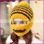 Fashion Stripe Lady Women Knitted Fleece Hat Winter Warmer Beard Beanie Mustache Mask Facemask Cycling Bicycle Ski Skull Cap