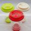 OEM Double wall borosilicate glass cup with lid